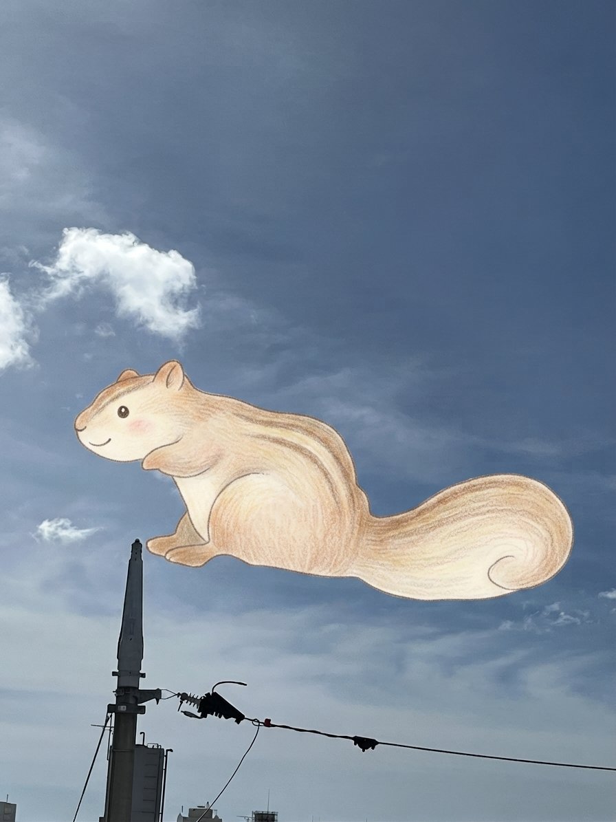 Pareidol_app's tweet photo. 朝の空を一枚。今日は、色えんぴつでやさしくなぞる絵本の画風で。出かける前の三分に見上げた雲が物語の1ページになると、一日の入り口が少しだけ明るくなります。

#Pareidol #個人開発 https://t.co/rCyAstl6zH