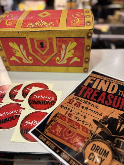 るー様ページ！！ドラム缶BOX 更に‼️ ドラムシティでは店内に隠された宝箱を見つけると、 SABIAN