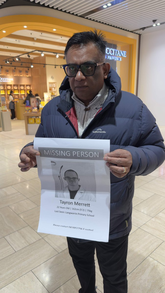 Vaticinum's tweet photo. Operation TMerret has started. If you are in Eagleby, Queensland, or the Brisbane area, please look for this man. Flyers will be popping up across Europe soon as well. Godspeed, Tayron. WE WILL FIND YOU, MY DEAR. https://t.co/bSGygmtgVK