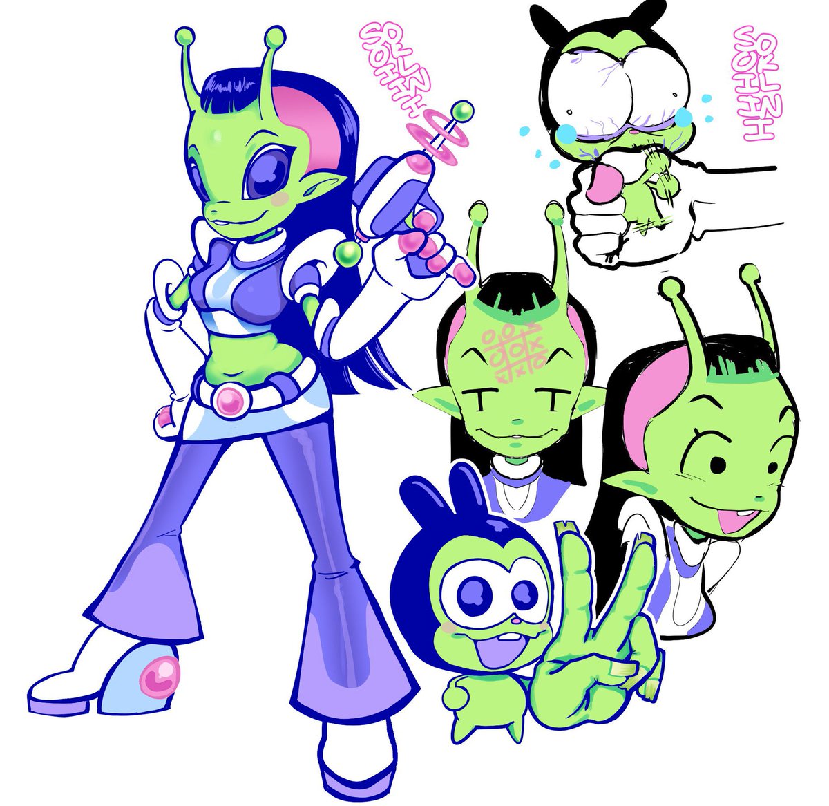 sookilini's tweet photo. #OC alien girl https://t.co/d6nMQW6LD2