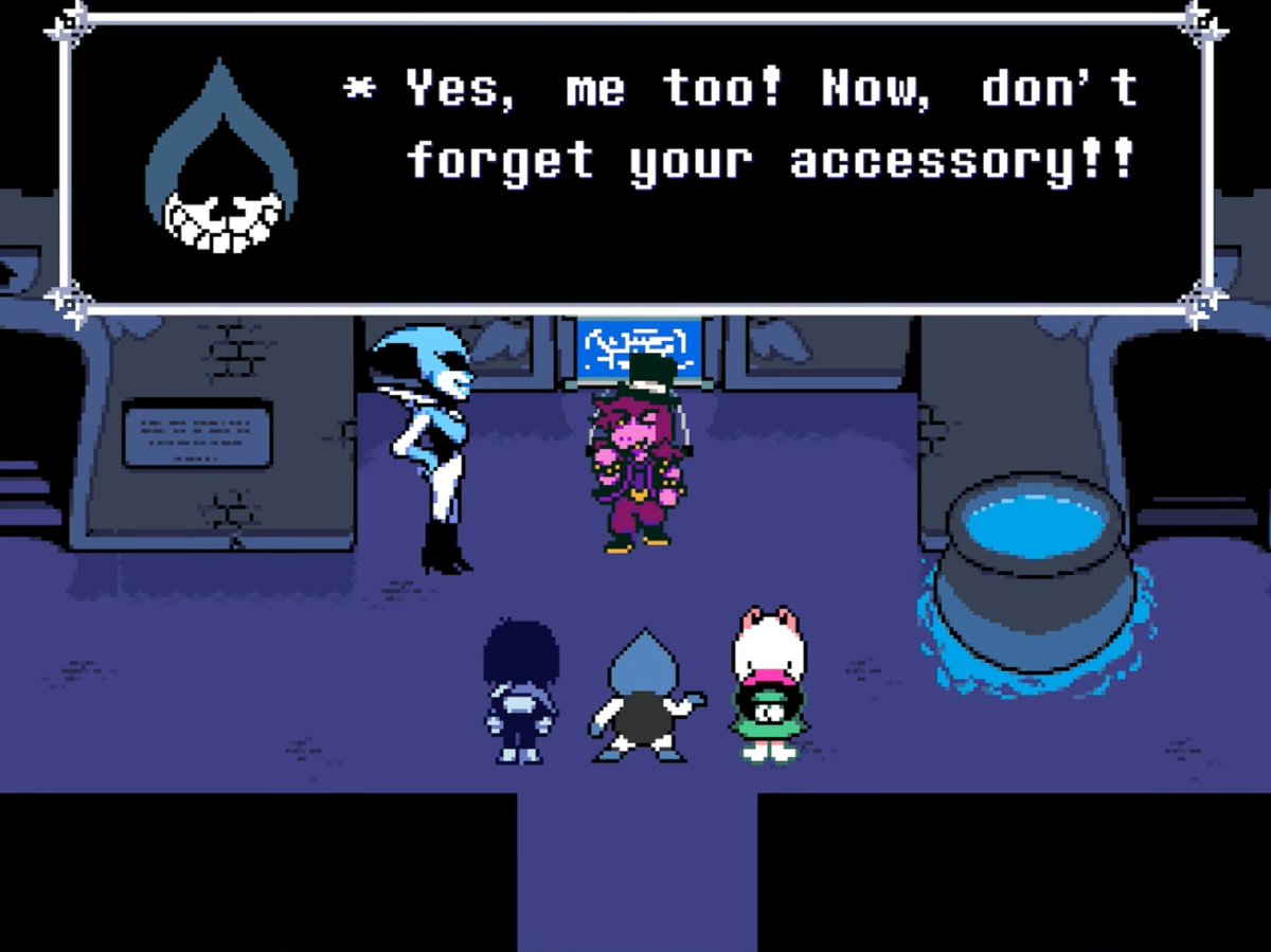 replaceyourseIf's tweet photo. @crazy_mimic another great ch5 castle town moment is lancer saying "me too" where it makes no fucking sense (is he saying that he also couldn't beat susie???) https://t.co/JcrriGx9v9