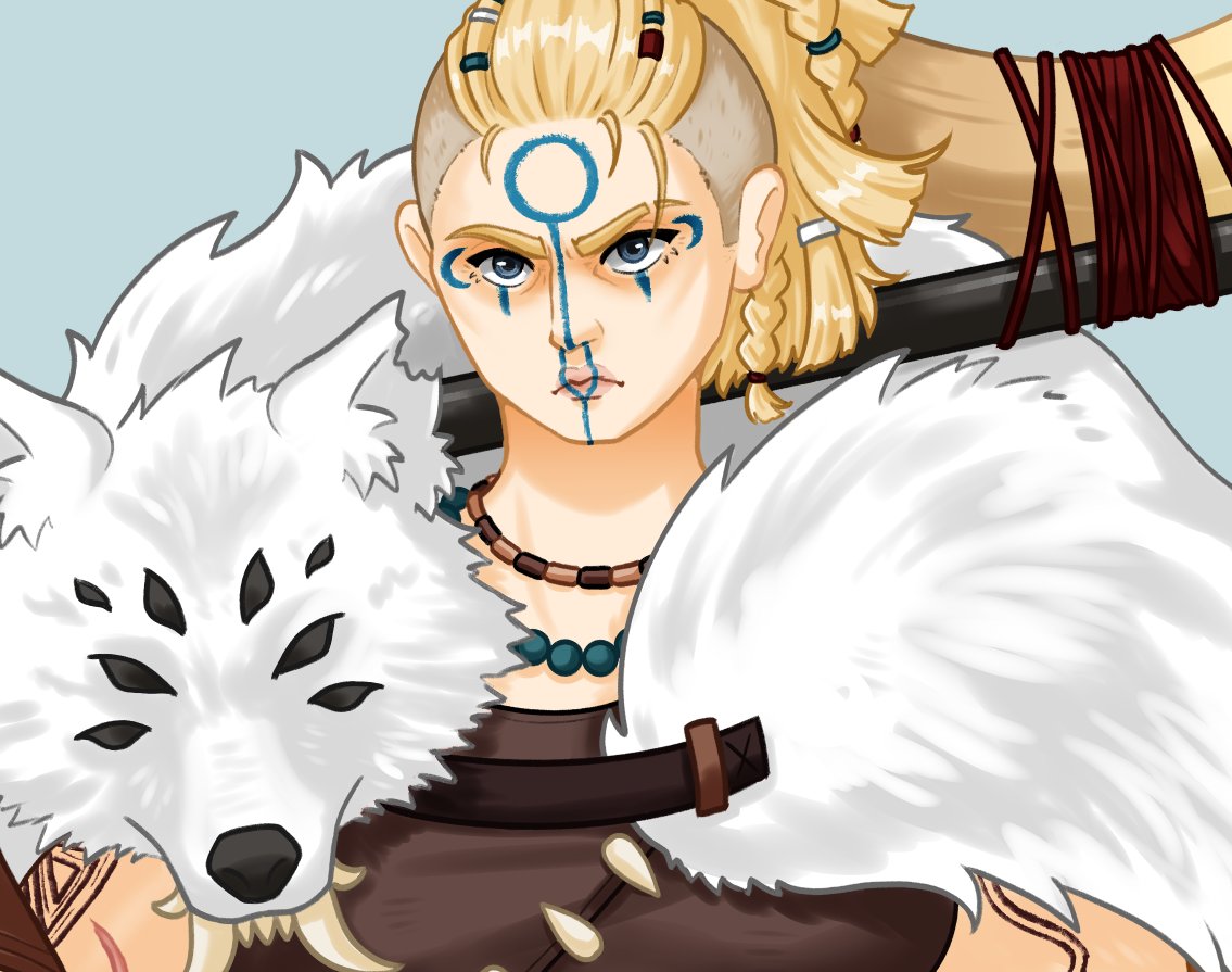 pandabandanna's tweet photo. DnD character comm for Anaxos! 🐺🪓 https://t.co/5XboKLmXXt