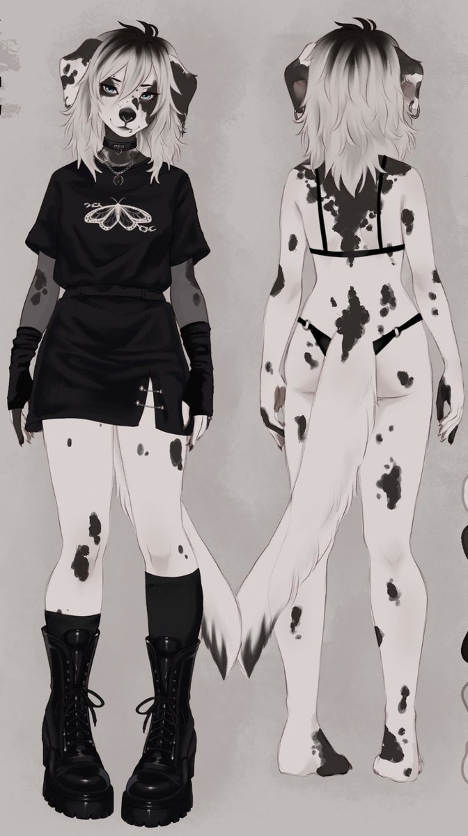 sunchildq's tweet photo. I'm in love with her 🖤🤍🥵
Wip for @teagobblin !

#furry #furryart #furryartist #furryadopt #furrycharacter https://t.co/tH8E4MaShd