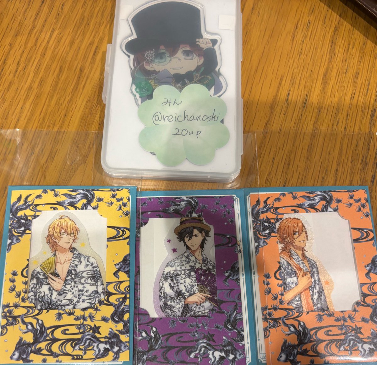 reichanoshi20up's tweet photo. 【交換】うたプリ　グラショ　名古屋
お名前バッジ　千社札　マドポチ　提灯

（譲）音也　那月　トキヤ　レン　セシル　蘭丸

（求）同種　嶺二

ただいま名古屋パルコにおります。
手渡し希望です。
よろしくお願いします。 https://t.co/00joxBZLJO