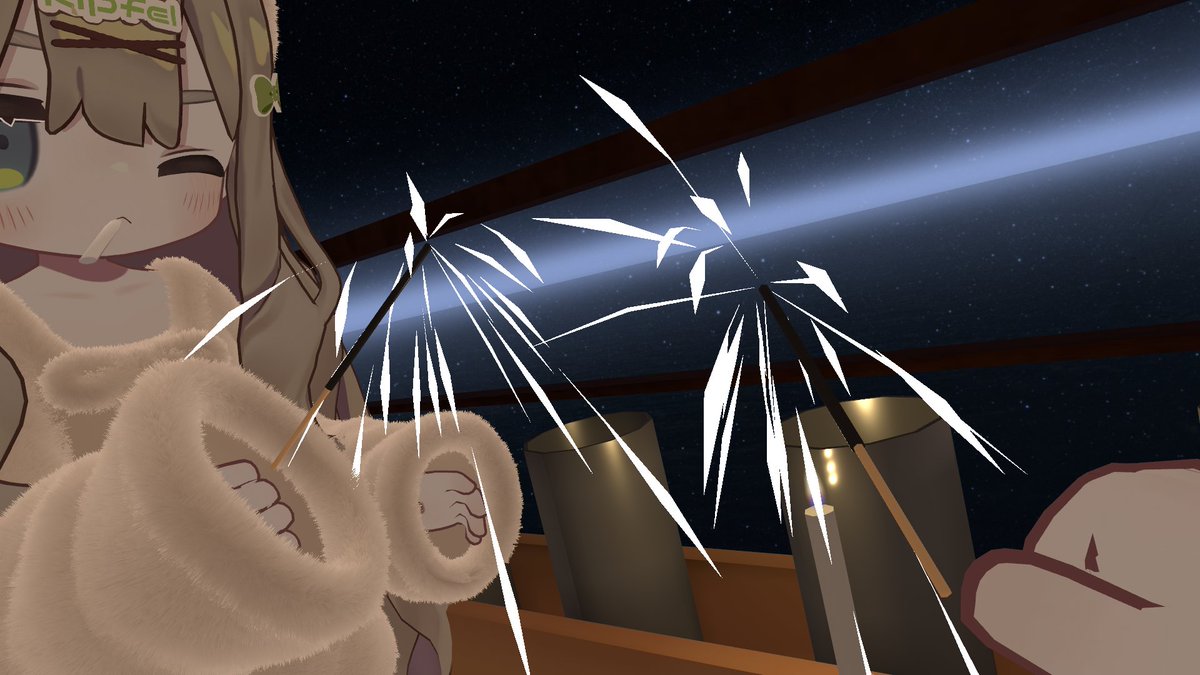 RittyVRC's tweet photo. キプと花火
#VRChat #Kipfel3D https://t.co/pue3vWjZGp