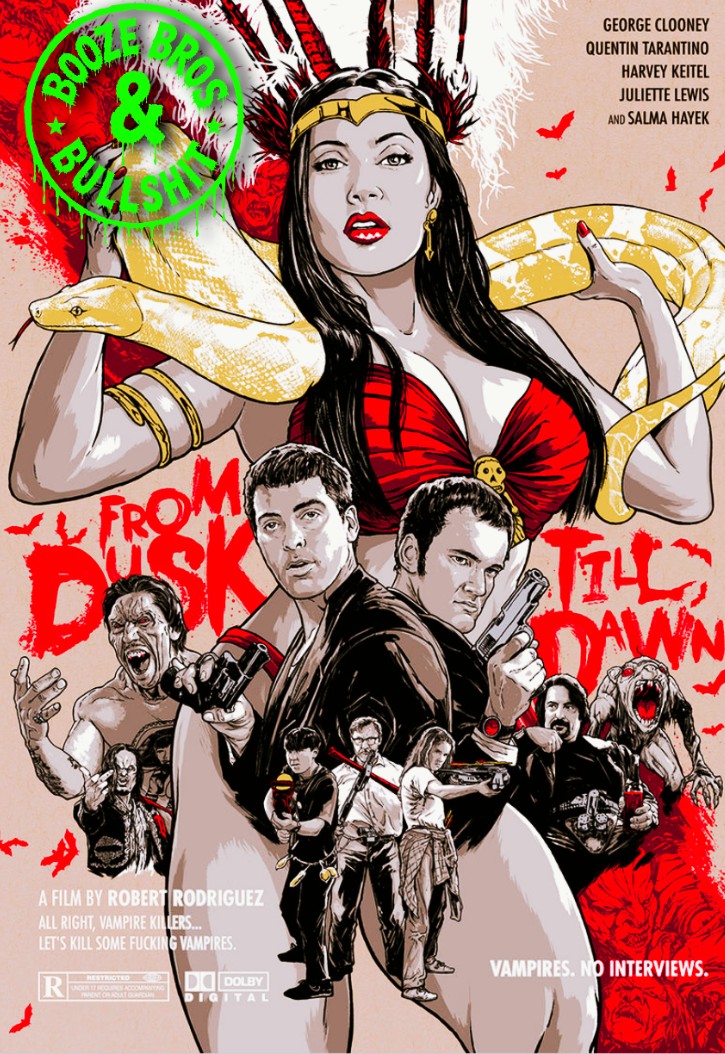 BoozeBrosandBS's tweet photo. From Dusk Till Dawn the Rodriguez/Tarantino cult classic that goes from crime thriller to vampire mayhem in the best way possible.Fair warning: we spend the first 20 minutes bullshitting before we ever get to the movie. Crack open a cold one and join us.

https://t.co/mdhq4G12Sa https://t.co/WFYRbRZKjf