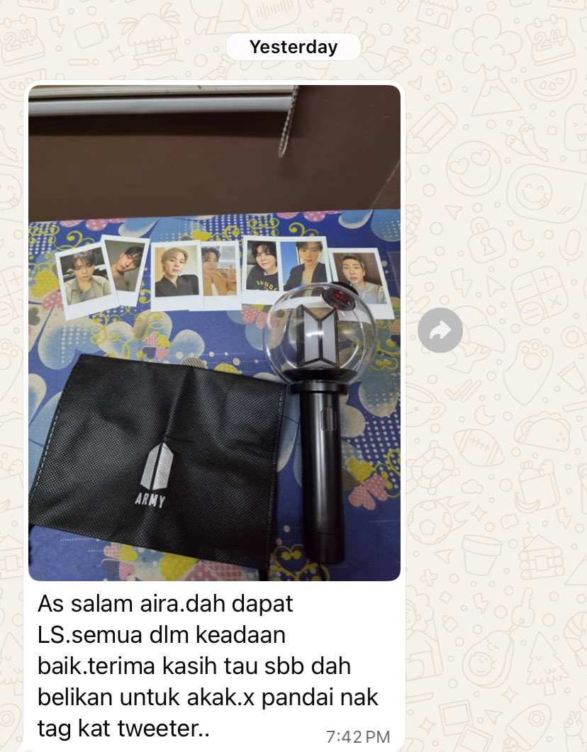 zuhairaamir's tweet photo. Thank you order dengan aira, kak 💜 https://t.co/zznlL9KCA2