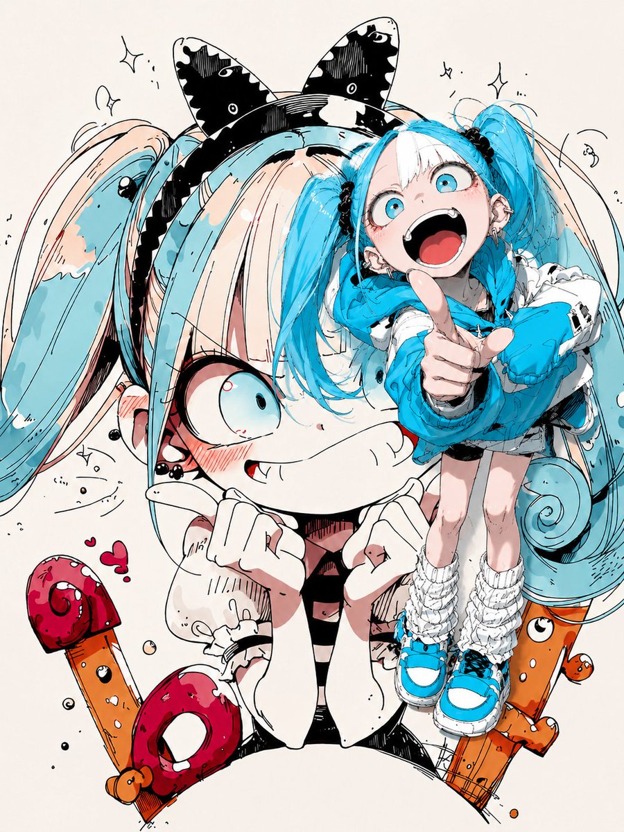 p_en_pen's tweet photo. ひま？そしたらいきなり
＃ぴ・えんチャレンジ
今回のお題は立体か～ん！
同じキャラを違うテイストで飛び出るように！
鬼チャレだぜ！ https://t.co/4SbfCM8BdI