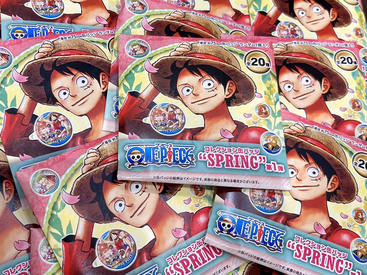 ONE PIECE コレクション缶バッジ　SPRING 全種コンプリートBOX 再入荷】原画商品 コレクション缶バッジ “SPRING” 第1弾 (全20種