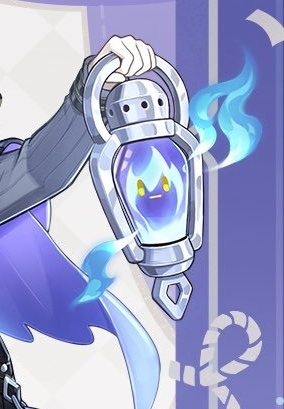 pairedblessings's tweet photo. Baby Flins, Baby Flins! His cape is a pair of little purple wings? (also lantern pose again and Fuwanzu's face on his lamp) I want to see the full outfit! https://t.co/jwE2G6q4nB