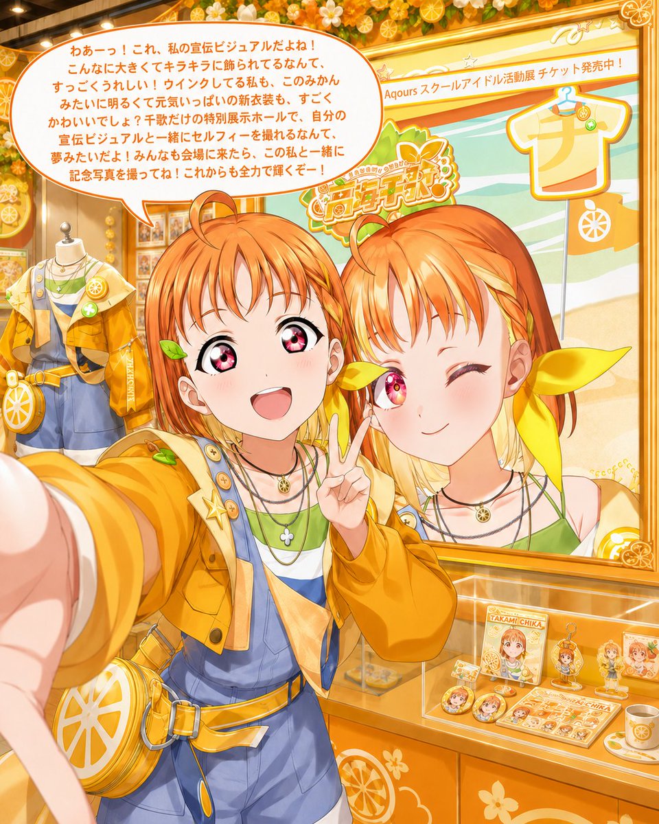 千歌ちゃんの反応 Aqours 高海千歌 (CV: 伊波杏樹 @anju_inami ) #ラブ