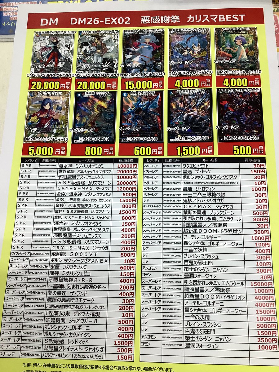 お取引き4000感謝価格 DM DM26EX02 悪感謝祭カリスマBEST 買取価格更新しました