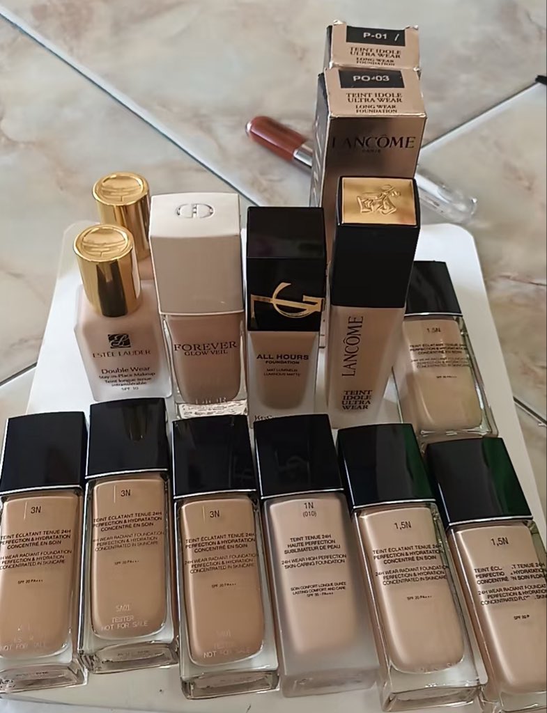 jeenagiore's tweet photo. Estee 550฿ 2c2 Dior primer 990฿ ysl lc6 550฿ Lancôme p-01, po-03 790฿ Dior 1.5n, 3n 990฿ kiko 128 199฿ ส่งฟรี ทุกชิ้น90% https://t.co/zgfWi5LG9z