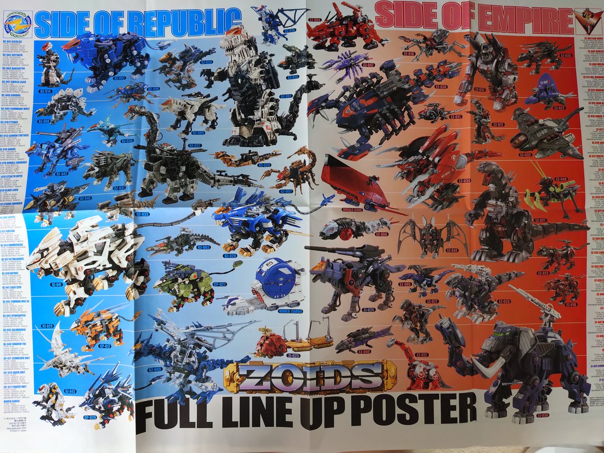 manekizoids's tweet photo. ZOIDS FULL LINE UP POSTER
一番好きなゾイドはどれですか？ https://t.co/mrF7Iu3GbB