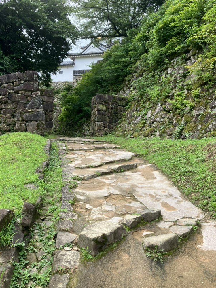 hikone_castle's tweet photo. 映画『黒牢城』のロケ地となった彦根城🏯
黒門山道・井戸曲輪では、荒木村重（本木雅弘）が荒木久左衛門（青木崇高）から首桶を発見したとの報告を受ける、緊迫感あふれるシーンが撮影されました🎬
映画をご覧になった後は、ぜひ実際のロケ地を歩きながら、戦国の世界観をご体感ください🥰 https://t.co/hUwaTTJ72F
