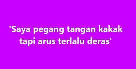 SinarOnline's tweet photo. 'Saya pegang tangan kakak tapi arus terlalu deras'
ALOR SETAR – "Saya sudah pegang tangan kakak, tetapi arus terlalu deras hingga genggaman kami terlepas."
#SinarHarian #beritaterkini #tragedikepalaair #lemas https://t.co/UOEWZ97Wjm
