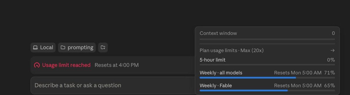 verzth's tweet photo. @claudeai @ClaudeDevs Bugs Reset at 11.10am but still got error Resets at 04pm after 5hours limit 0% https://t.co/NNiOGyUGtZ