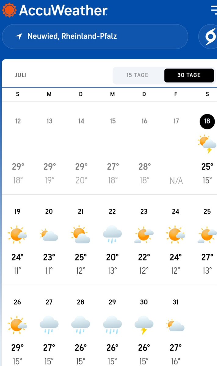 UMZiegeroski's tweet photo. Erträglich ... endlich *normaler* Sommer hier.
👍🌞🌤⛅️🌥😎⛱️
#Wetter #Meteored https://t.co/tEc01liFmg