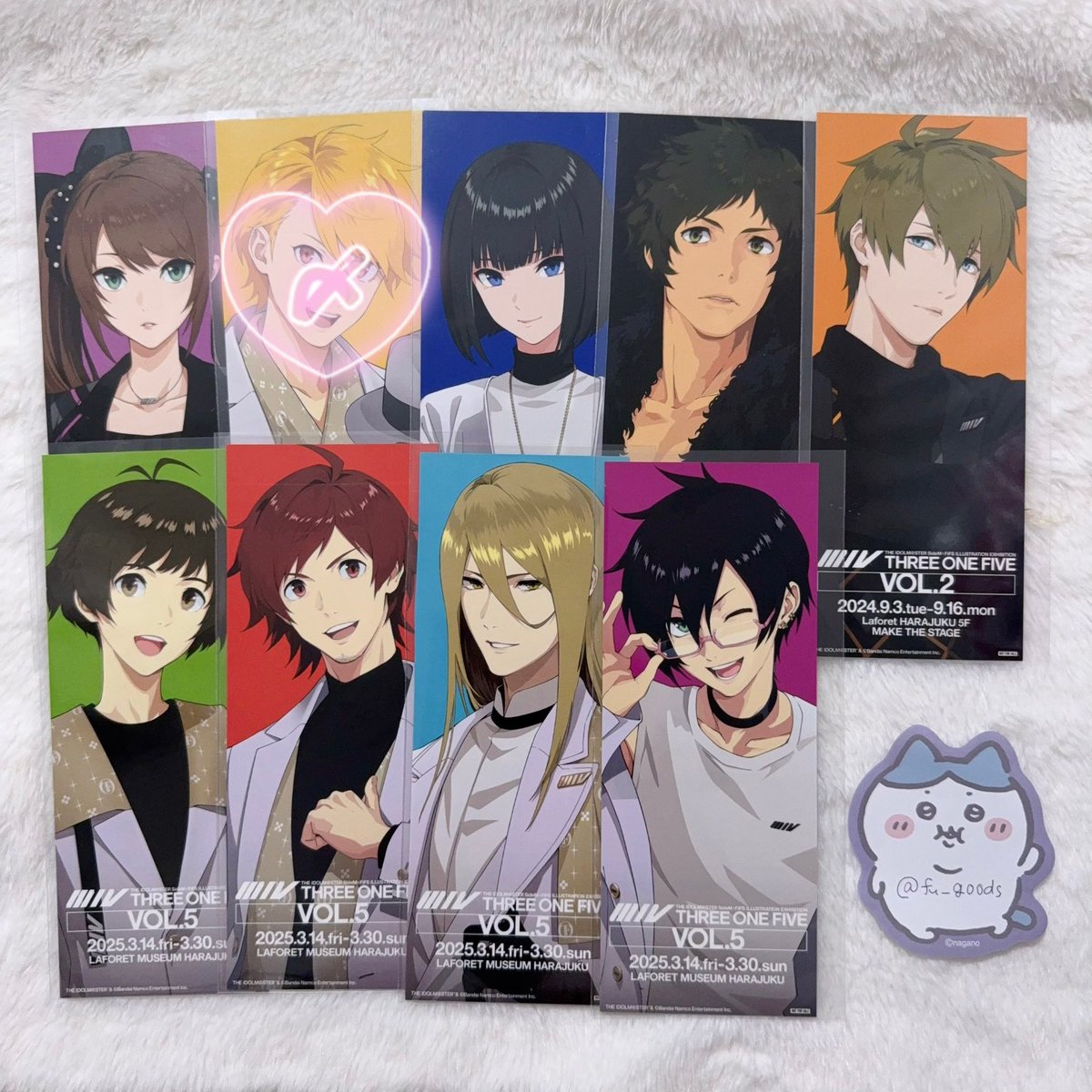fu_goods's tweet photo. 【交換】アイドルマスターSideM FiFS展 特典

（譲）⭐︎咲、麗、道流、翼、涼、輝、クリス、四季
（求）翔太、百々人

7/18、19衣装展or池袋お手渡し可能です。
⭐︎は百々人と交換優先で探しています。
検索からでもお気軽にお声掛けください。 https://t.co/i9mTuVnVWb