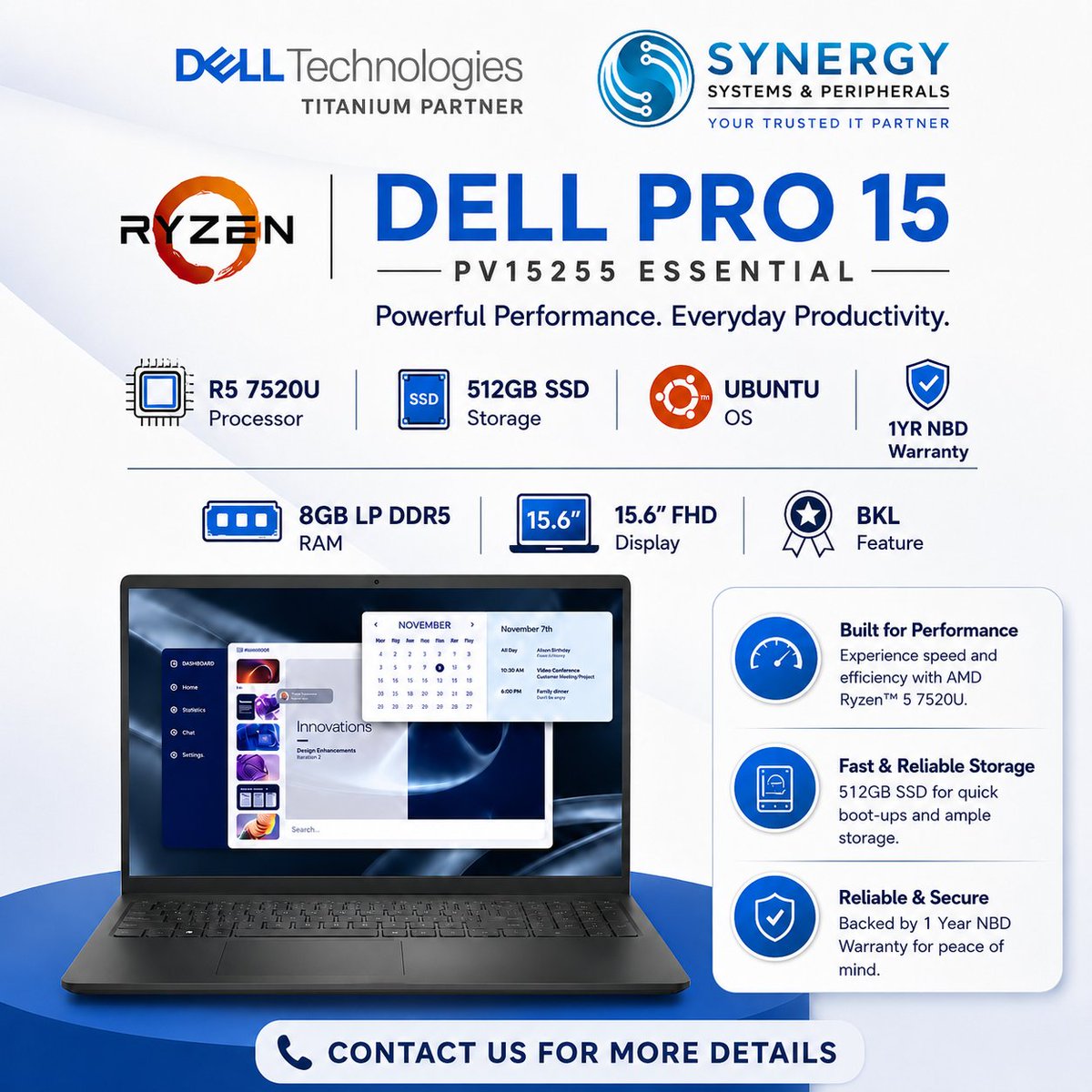synergysystem_'s tweet photo. 🚀 The Dell Pro 15 is a computer that helps you get a lot of work done. 💼💻

Contact - +91 95519 13312
https://t.co/0kF2xEl2i7
Synergy Systems &amp; Peripherals 
Your complete IT solution partner

Dell laptop at best price in chennai
laptop at best price in chennai https://t.co/M6xtBD3fCV