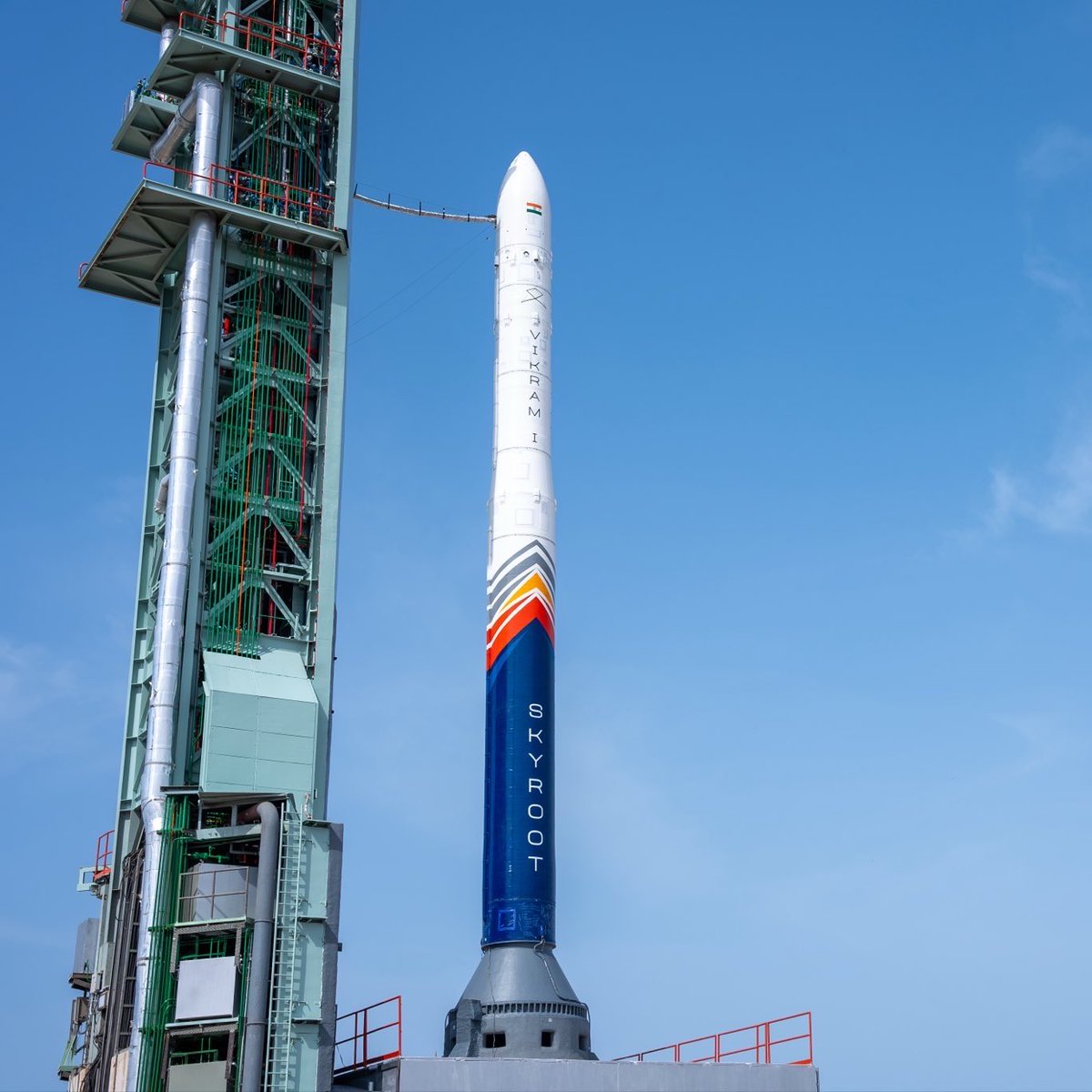 ParveenKaswan's tweet photo. My best wishes to #SkyRoot. 

For their India’s first private orbital launch from the historic First Launch Pad at SDSC-SHAR, Sriharikota. Today at 11:30 AM.

To the skies and beyond 🇮🇳 https://t.co/H5jA5knRyF