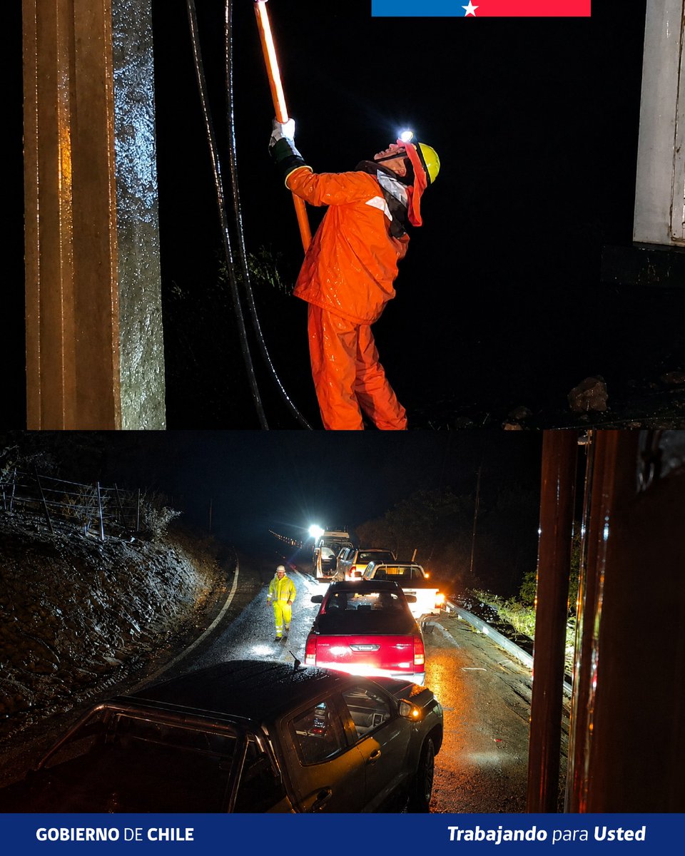 DPRCoquimbo's tweet photo. Durante toda la noche estuvo trabajando una cuadrilla de CGE para reponer el servicio eléctrico para las familias del interior de #RíoHurtado.
El Delegado Presidencial Regional Víctor Pino destacó el despliegue y la coordinación para llegar con una pronta solución.
#ChileSeCuida https://t.co/9qzumZyYSt
