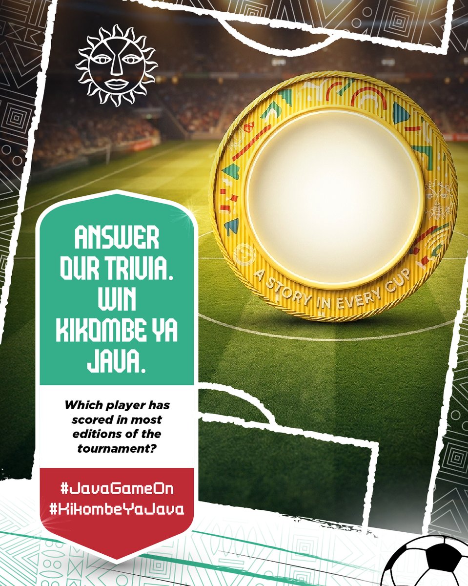 javahouseafrica's tweet photo. Here's a little trivia to test your know how of the beautiful game. And what's even better...it could win you a Java thermo mug. Which player has scored in the most number of editions of the tournament? Leave your answers in the comment. First correct answer wins. #JavaGameOn https://t.co/cBfgZBiSvM