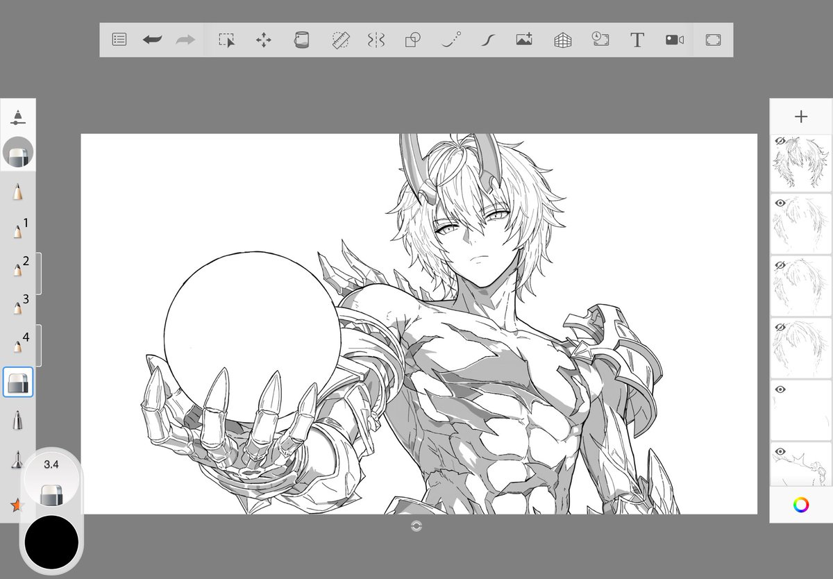 Lichtmuramasa's tweet photo. Aquí dibujando a Lucilius que es de mis personajes favoritos (soy main Lucilius de Versus rising desde el 20 de enero 2024… no desde día 1 que salió porque me tardé en comprarlo…)
#GranblueFantasy #GBF https://t.co/mvtoGS5gZ6
