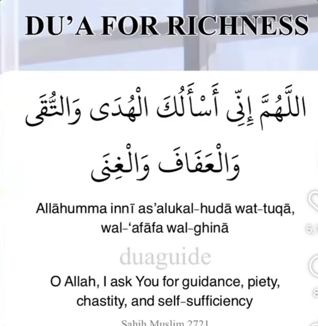 HaleematourS's tweet photo. Du’a a for Richness.. https://t.co/fLsmIp6kFX