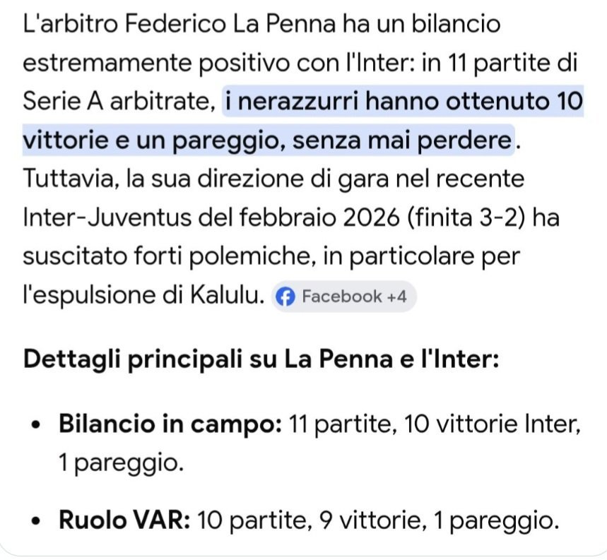 AntonelloAng's tweet photo. Ma La Penna sarà stato gradito o no alla squadra del presidente Marotta, del capo ufficio legislativo FIGC Viglione, del responsabile Calendari Butti, del capo della Procura di Milano Viola etc etc ? Chissà ...  e poi viene designato del Inter Juventus, combina 5 errori pro Inter https://t.co/46SL1yDQ38