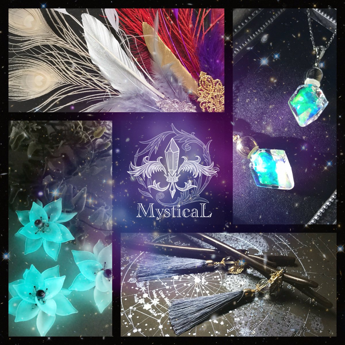 Mystica_L's tweet photo. 今年もまたご縁を賜り、
【星降る森の魔法市】に出店させていただきます。

どうやら季節は夏。
“夜闇に光る花”に、日光に反応する種類が見つかり……？

来たる2026年7月25日、
【神奈川・川崎市産業振興会館】の転移ゲートの向こうでお待ちしております。
チケットの手配をお忘れなく！
#星森魔法市 https://t.co/ZqCLAqFeYX