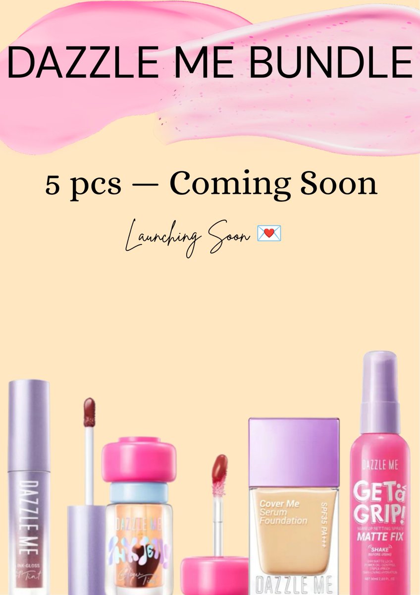 luvrrhys's tweet photo. 🪽🪷 Hi!

I'm planning to launch authentic makeup bundles soon and would love to know if anyone would be interested. 

I'm currently accepting advance orders, so if you're interested or have any questions, feel free to DM me. Thank you! 💌🌸

#OnlineBusiness #makeup #ph https://t.co/cKarqP3OAm