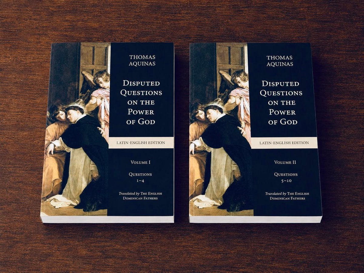 LuxPatrum's tweet photo. Coming next week: Thomas Aquinas's Disputed Questions on the Power of God (2 volumes), Latin-English edition. https://t.co/DsocN2gjZA