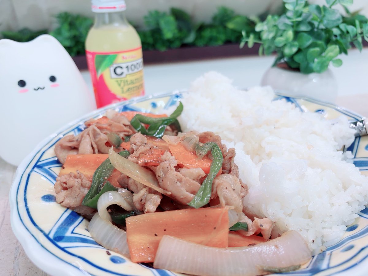 syoponoon's tweet photo. 大盛りの肉野菜炒め（にんにくバター醤油味）を作った！
ご飯がめちゃくちゃ進んで、とてもおいしかった！ https://t.co/K6rQqRISdb