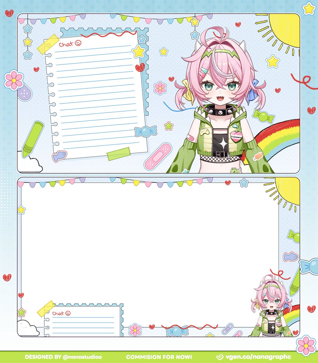 nanagraphc's tweet photo. 【✦  client work ✦】
vtuber overlay for
@nowikaijumaru 

♡ + ↻ are appreciated!

#vtuber #vgencomm https://t.co/fBu1LhvZL6