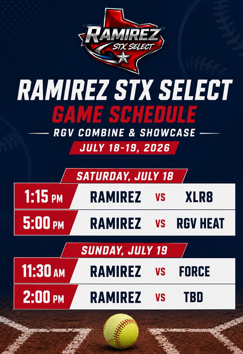 RamirezSTX's tweet photo. We’re heading to the Valley! 📍Next stop the RGV Combine &amp; Showcase!🥎🔥

@TAMIU_SB @sal850 @TAMUKSB @s3baseball_ @CorkyGallegos @HTRamsSoftball @ScherwinCoach @OlluSoftball @g3alvar @TamusaSoftball @Fins_Softball @JerriF14095 @IslandersSball @coachsuire @frank_softball https://t.co/4197ZUS22i