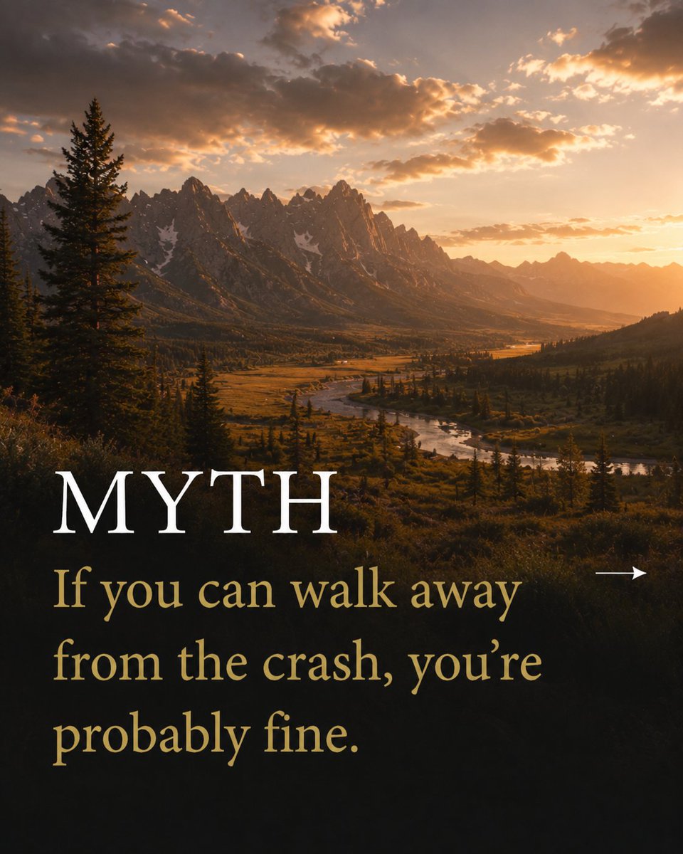 JosephHLow's tweet photo. Myth: If you can walk away from a crash, you're probably fine.

Adrenaline hides pain in the first minutes, so plenty of people skip the doctor and assume they got lucky.

Fact: Concussions, internal bleeding, and soft-tissue damage can surface hours or days later, when they are harder to treat and harder to prove.

Get checked after a collision, then talk to The Law Firm of Joseph H. Low IV. Free consultation.
📞 702-528-7787
🌐 https://t.co/1udpwWvy51

#TBI #PersonalInjury