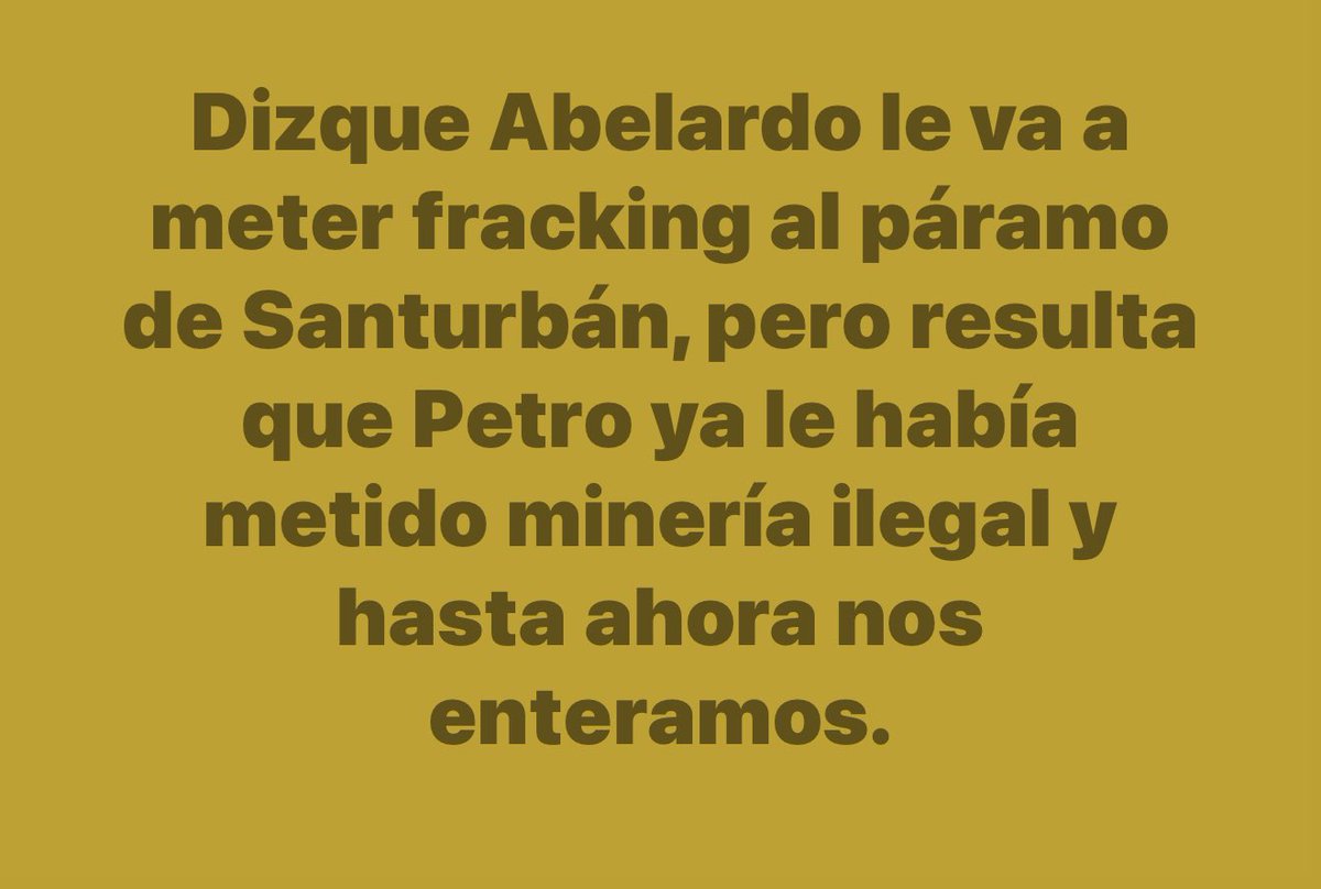 AlexanderLynett's tweet photo. Y todos los izquierdistas atacando Abelardo porque supuestamente iba a dañar a santurban, 3 Doritos después todos calladitos porque fue Petro el que lo dejó destruir, la doble moral https://t.co/ot6fhv2vNT