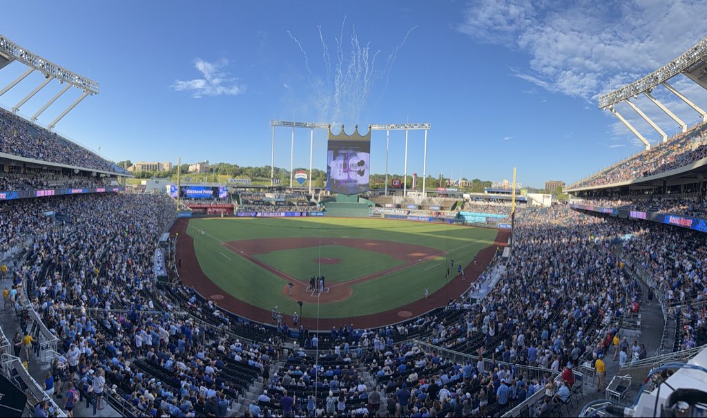 DonOrsillo's tweet photo. View from the booth in KC! @Padres https://t.co/Iz7ceLqXrE