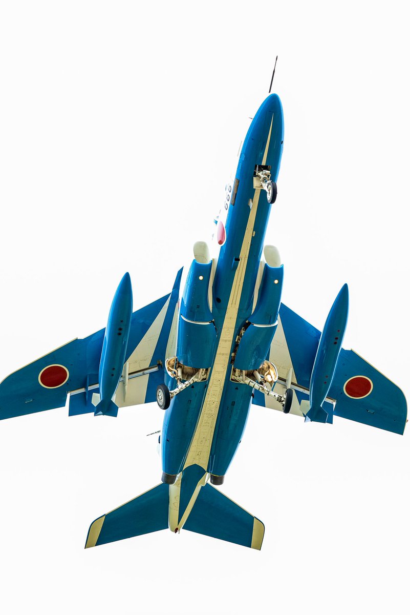 最初の4機が来たよ。広角レンズにて #浜松基地 #ブルーインパルス