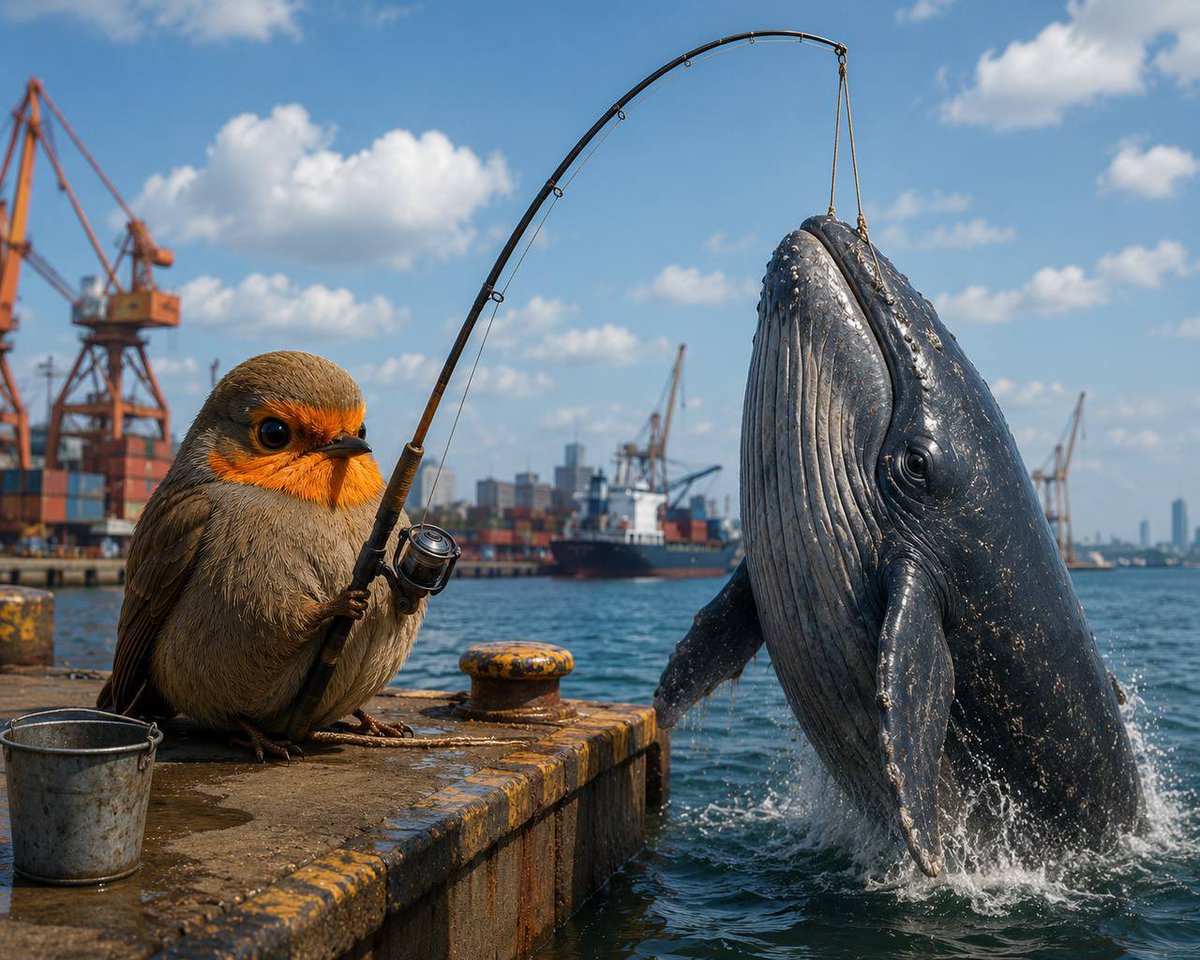 RobinOnRHC's tweet photo. Robin fishing for whales, wya https://t.co/FUhPufYS5j