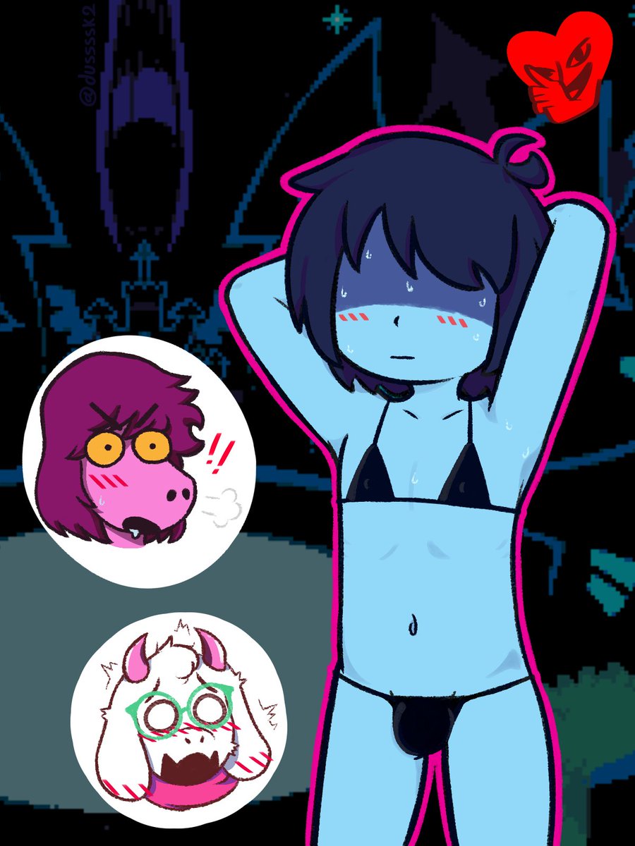 dussssk2's tweet photo. Blue Kris is hot #Deltarune https://t.co/tCF9GdfsVm