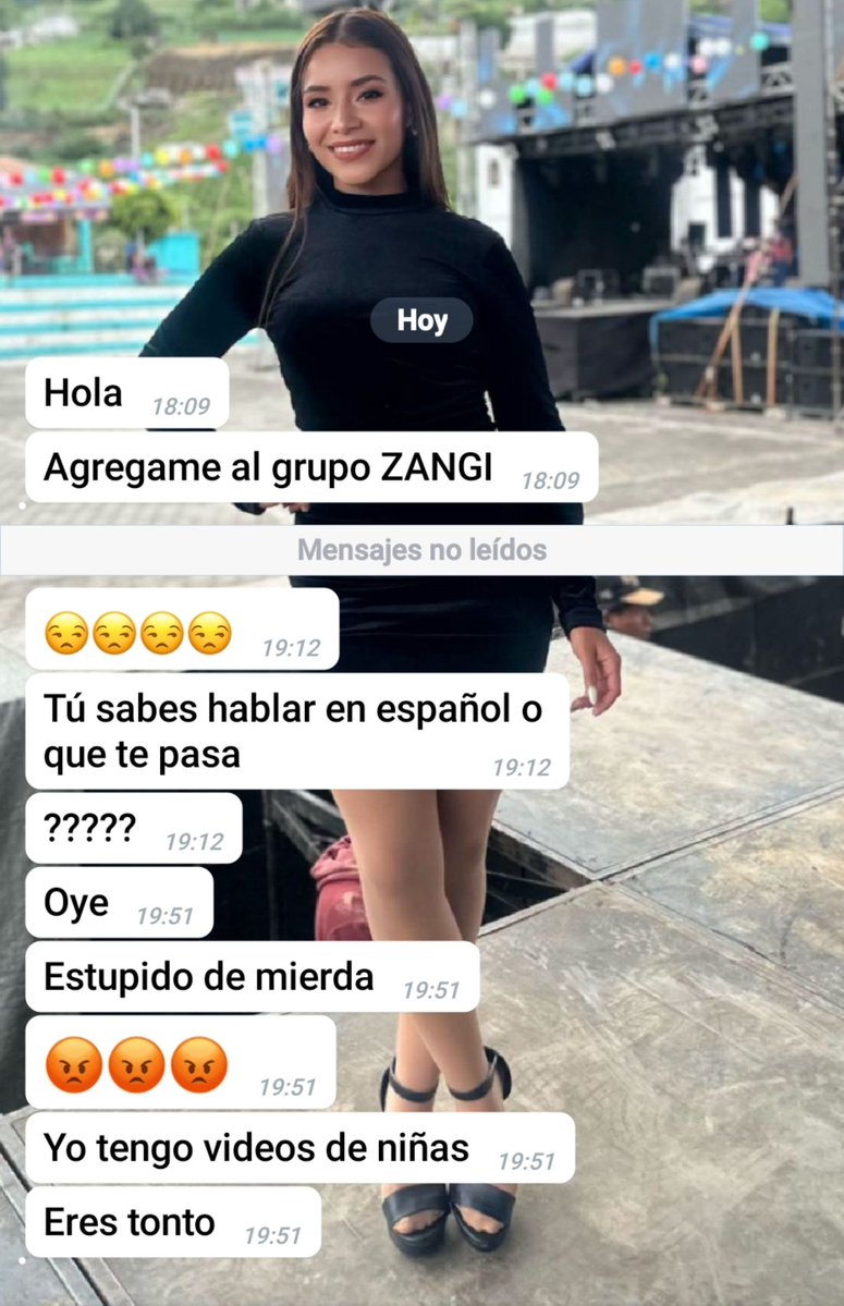 COLEGIALASia's tweet photo. Nuestro Grupos en Zangi esta suspendido por el momento no es para que me diga su mala palabra no es asi tambien. Pero si sera asi con mala palabra mejor no crea grupos y listo yo voy crea otra cuenta de Colegialas pero asi con mala palabra no es asi 😡😡😡😡 https://t.co/CMTZvmyuRy