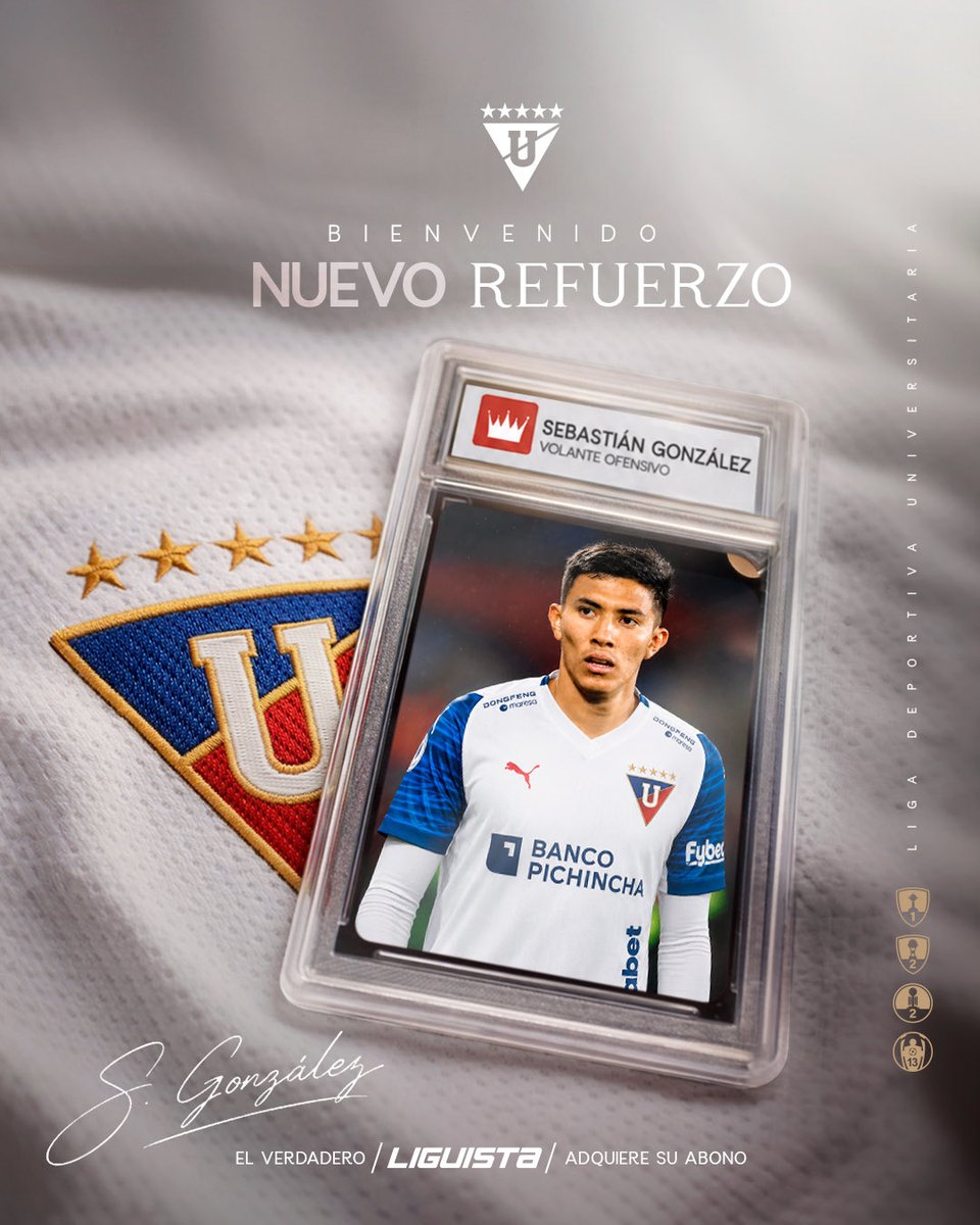 LDU_Oficial's tweet photo. ¡Bienvenido de regreso, Sebas! 🇪🇨

Sebastián González vuelve al Albo para defender nuestro escudo💪

¡Vamos LIGA! https://t.co/hFQ8thJ19S