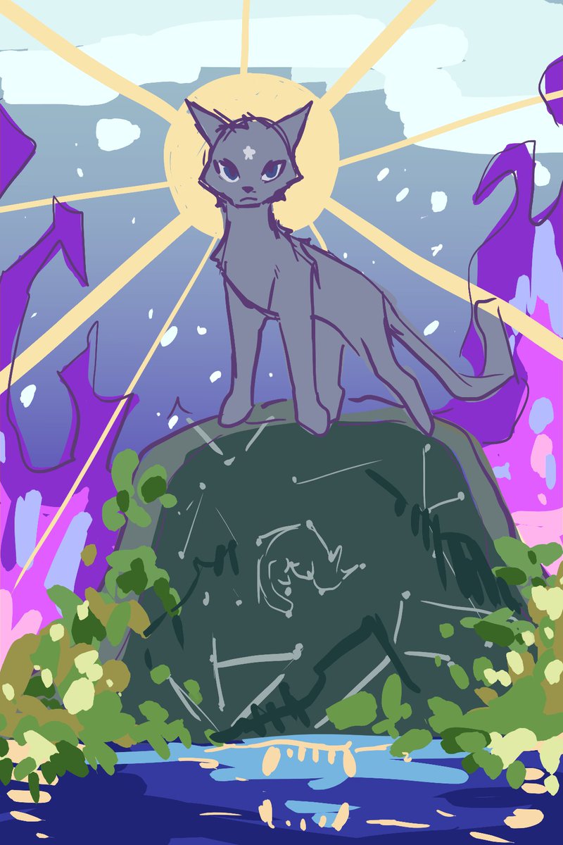 Bufblee's tweet photo. Another WIP #bluestar #warriorcats https://t.co/BH8uaM1uXB