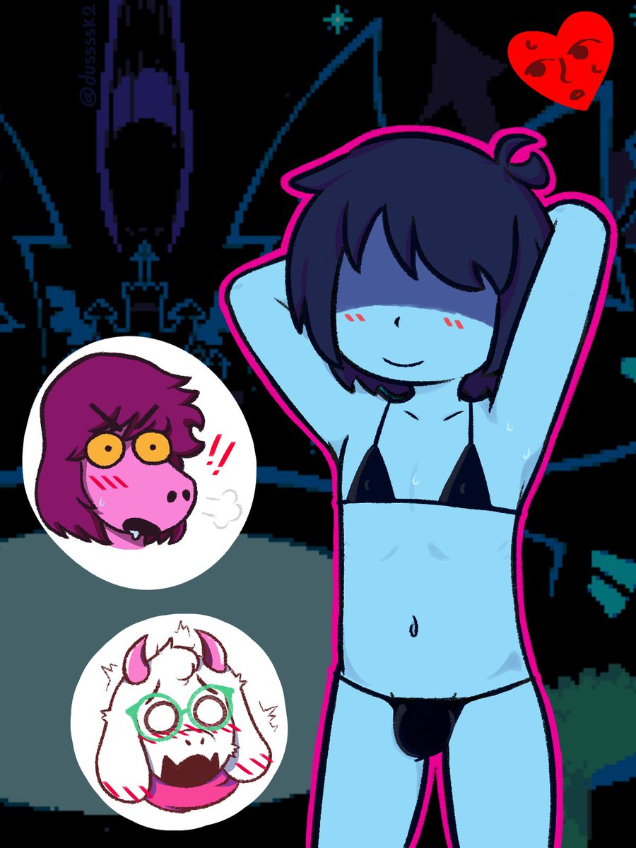 dussssk2's tweet photo. Blue Kris is hot #Deltarune https://t.co/tCF9GdfsVm