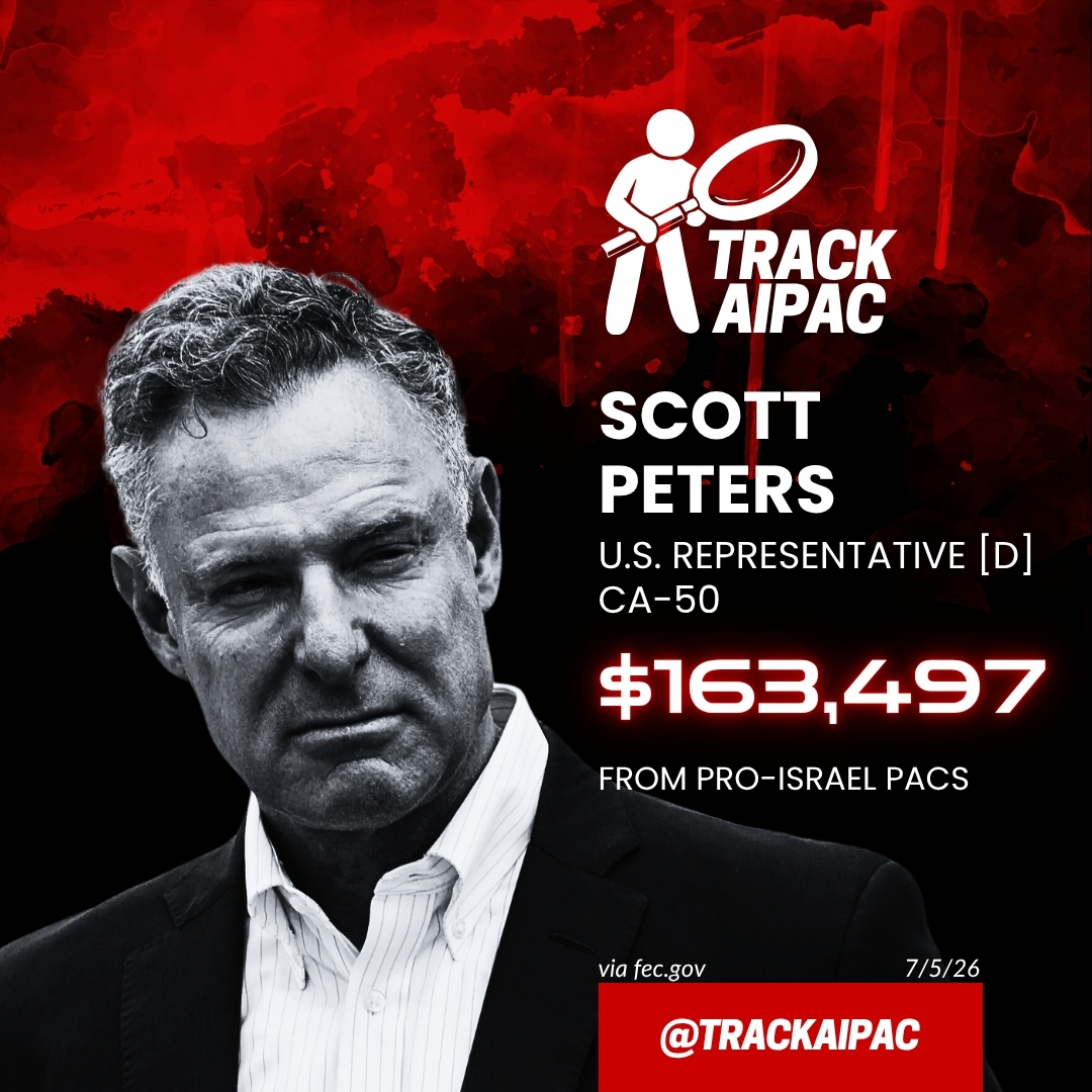 TrackAIPAC's tweet photo. @RepScottPeters Scott Peters supports U.S.-backed forever wars for Israel. https://t.co/fPx6UJpeF7