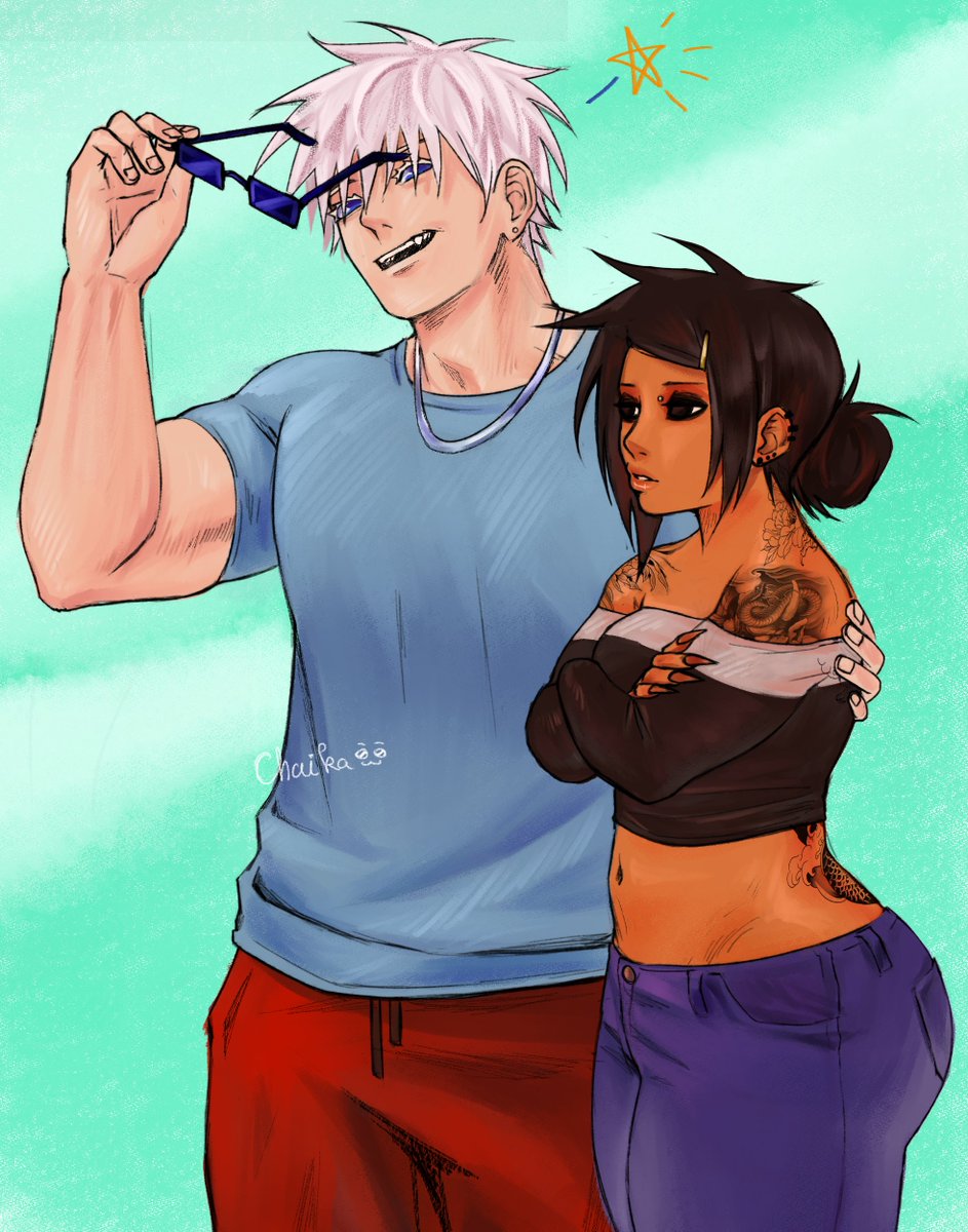 chaikaaaX's tweet photo. I tried out csp!!
Here is gojo and chaii🤍
#jjk #oc #gojosatoru https://t.co/24SFJKyZbW
