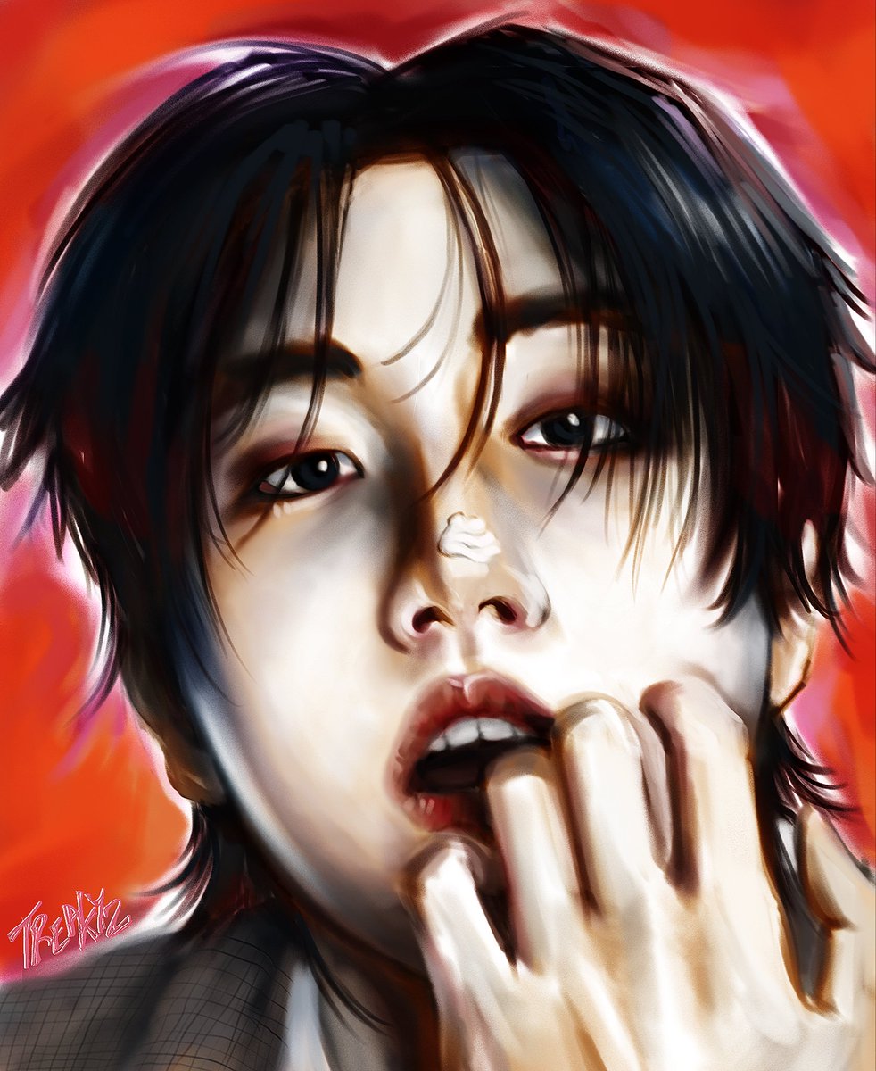 Treakyzzz's tweet photo. Oh i love vibrant colors! ❤️‍🔥
#hanjisung #fanart #straykids https://t.co/NZCKmXnWPX