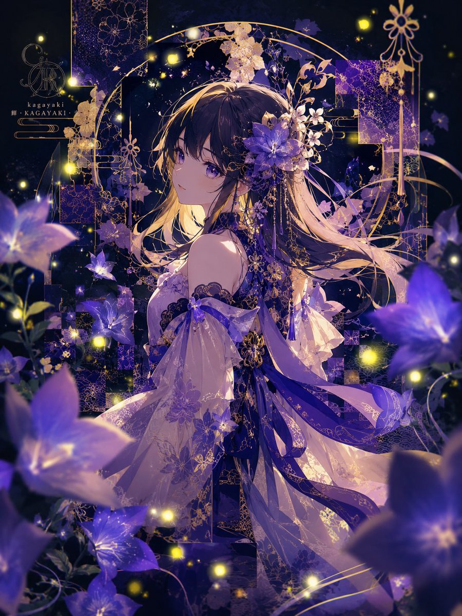 Post by 𝚗𝚊𝚗𝚊𝚖𝚎 on X: 『桔梗と蛍』